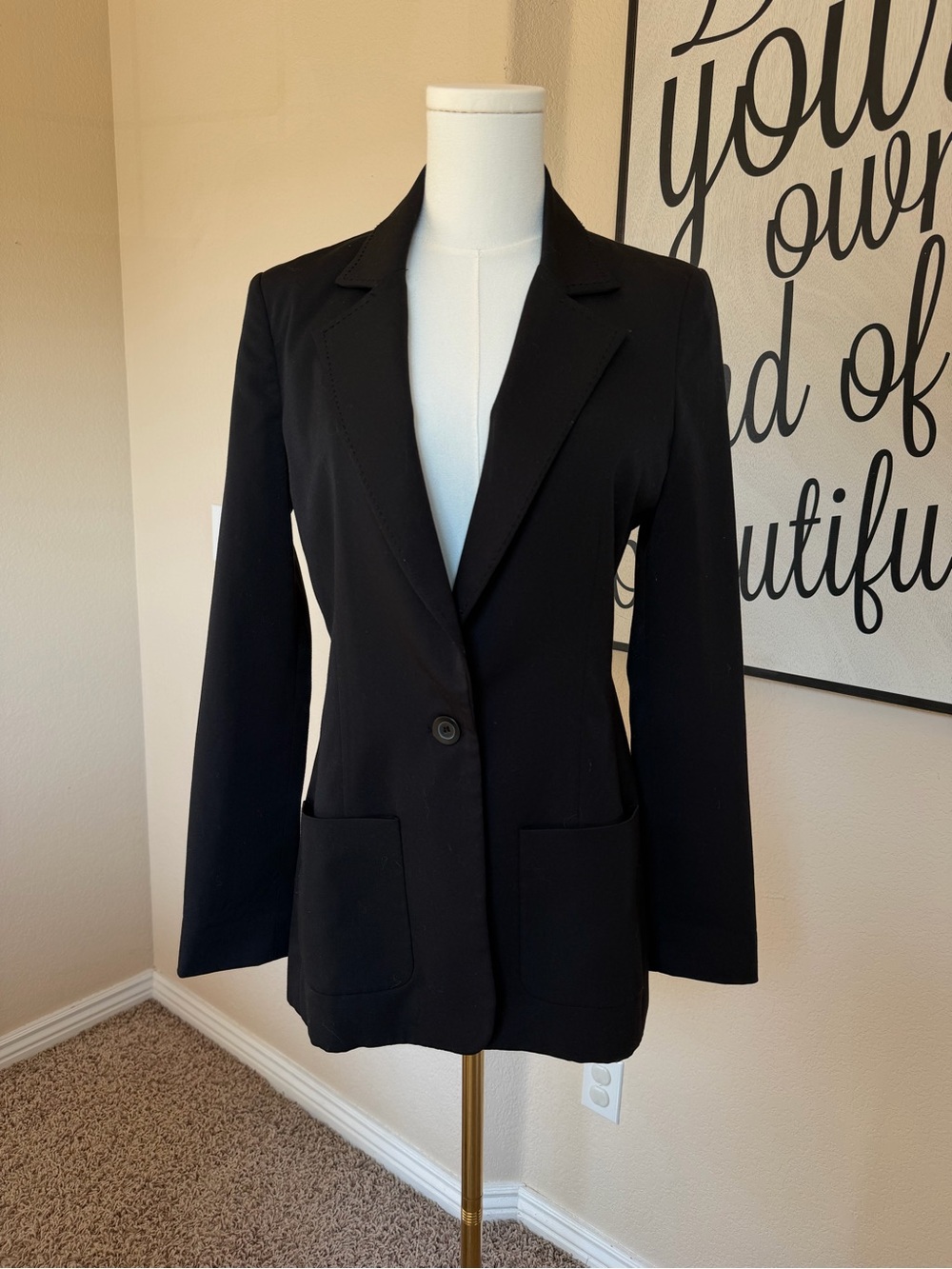 BCBG Black Single-Button Women's Blazer